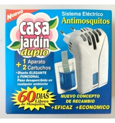 CASA JARDIN ANTIMOSQUITOS DUPLO APARATO ELÉCTRICO + 2 CARTUCHOS