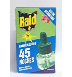 RAID ANTIMOSQUITOS GERANIUM 45 NOCHES RECAMBIO 30 ml