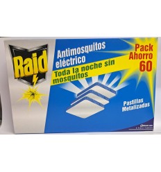 RAID ANTIMOSQUITOS ELÉCTRICO 60 PASTILLAS RECAMBIO