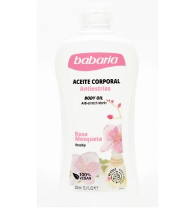 BABARIA ACEITE CORPORAL ANTIESTRÍAS ROSA MOSQUETA 300 ml