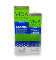 VIDA SHOCK TÓNICO CAPILAR 150 ml + CHAMPÚ 250 ml BIOLÓGICO ANTICAIDA