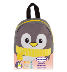 NENUCO MOCHILA PINGÜINO + JABÓN 200 ml + CHAMPÚ 200 ml + COLONIA 200 ml