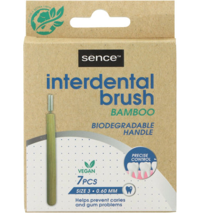 SENCE INTERDENTAL BRUSH BAMBOO 7 unidades 0.60 mm
