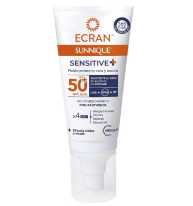 ECRAN SENSITIVE FLUIDO PROTECTOR CARA Y ESCOTE SPF 50 50 ml