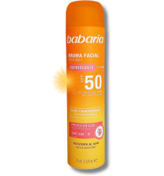 BABARIA BRUMA FACIAL REFRESCANTE SPF 50 ALOE Y NIACINAMIDA 75 ml