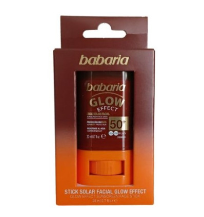 BABARIA GLOW EFECT STICK SOLAR FACIAL SPF 50 RESISTENTE AL AGUA 20 ml