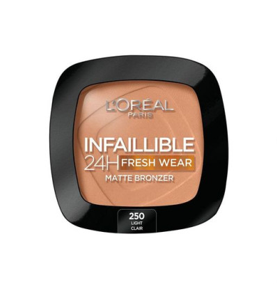 LOREAL INFAILLIBLE 24H FRESH WEAR MATTE BRONZER POLVO BRONCEADOR 250 LIGHT CLAIR 9 g