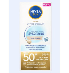 NIVEA SUN FLUIDO DIARIO ULTRA LIGERO SPF50 TONO CLARO 40 ml