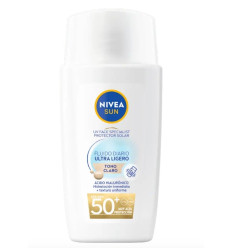 NIVEA SUN FLUIDO DIARIO ULTRA LIGERO SPF50 TONO CLARO 40 ml NIVEA SUN FLUIDO DIARIO ULTRA LIGERO SPF50 TONO CLARO 40 ml