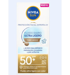 NIVEA SUN FLUIDO DIARIO ULTRA LIGERO SPF50 TONO MEDIO 40 ml