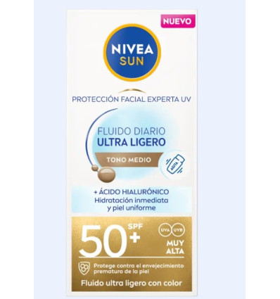 NIVEA SUN FLUIDO DIARIO ULTRA LIGERO SPF50 TONO MEDIO 40 ml