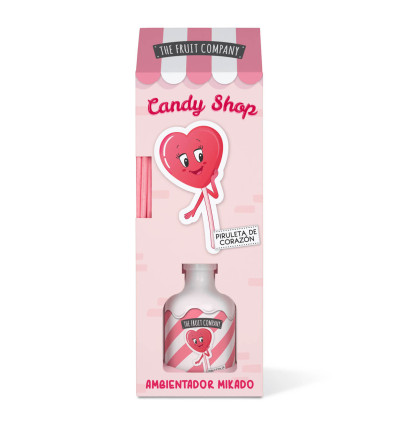 THE FRUIT COMPANY CANDY SHOP AMBIENTADOR MIKADO PIRULETA DE CORAZON 40 ml