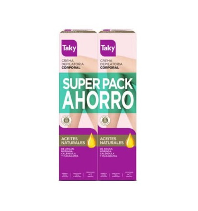 TAKY CREMA DEPILATORIA ACEITES NATURALES CORPORAL 2 X 200 ml
