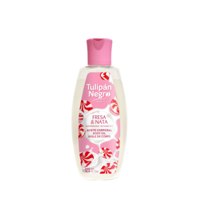 TULIPÁN NEGRO FRESA & NATA ACEITE CORPORAL 200 ml