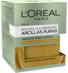 LOREAL MASCARILLA ILUMINADORA ARCILLAS PURAS 50ml LOREAL MASCARILLA ILUMINADORA ARCILLAS PURAS 50ml