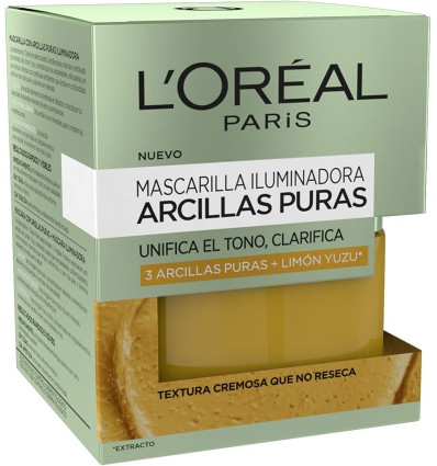 LOREAL MASCARILLA ILUMINADORA ARCILLAS PURAS 50ml