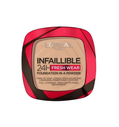 LOREAL INFAILLIBLE 24H FRESH WEAR POLVO COMPACTO WATERPROOOF 130 TRUE BEIGE 9 g