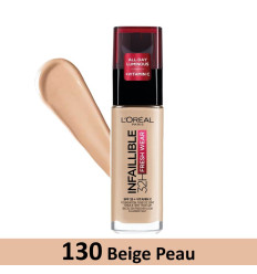 LOREAL INFAILLIBLE 32H FRESH WEAR BASE DE MAQUILLAJE SPF 25 + VITAMIN C 130 TRUE BEIGE 30 ml
