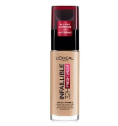 LOREAL INFAILLIBLE 32H FRESH WEAR BASE DE MAQUILLAJE SPF 25 + VITAMIN C 125 NATURAL BEIGE 30 ml