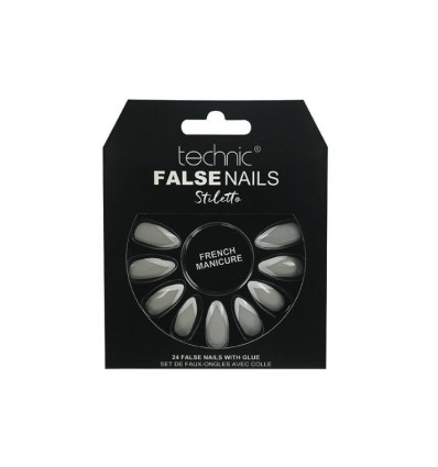 TECHNIC FALSE NAILS STILETTO FRENCH MANICURE R 29138