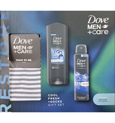 DOVE MEN CARE SET COOL FRESH DEO SPRAY 150 ml + GEL DE DUCHA 250 ml + CALCETINES