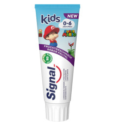 SIGNAL KIDS SUPER MARIO DENTÍFRICO DIENTES DE LECHE 0-6 AÑOS SABOR FRUTAL 75 ml