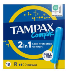 TAMPAX COMPAK REGULAR 18 UNIDADES