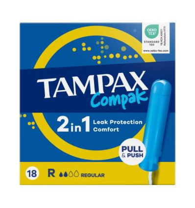 TAMPAX COMPAK REGULAR 18 UNIDADES