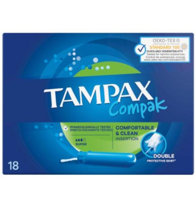 TAMPAX COMPAK SUPER 18 UNIDADES