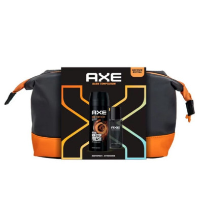 AXE DARK TEMPTATION EDT 100 ml SPRAY +DEO SPRAY 150 ml + NECESER