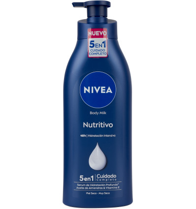 NIVEA BODY MILK NUTRITIVO 5 EN 1 500 ml DOSIFICADOR