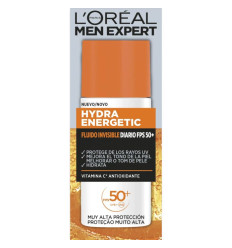 LOREAL MEN EXPERT HYDRA ENERGETIC PROTECTOR FACIAL SPF 50 INVISIBLE 50 ml LOREAL MEN EXPERT HYDRA ENERGETIC PROTECTOR FACIAL SPF 50 INVISIBLE 50 ml