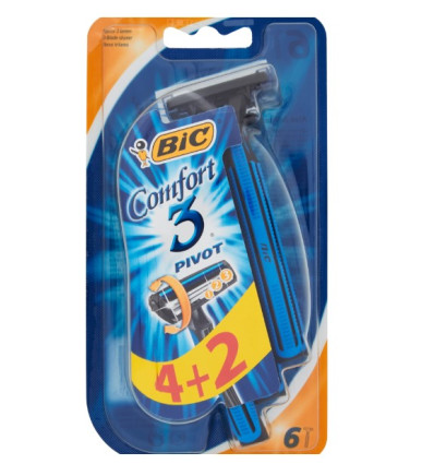 BIC COMFORT 3 PIVOT CUCHILLAS 4+2 UNIDADES