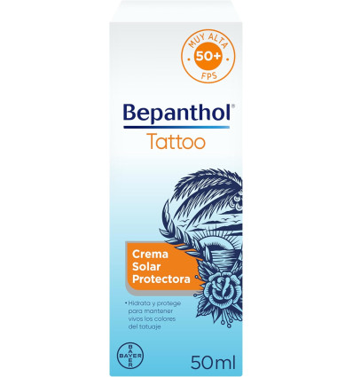BEPANTHOL TATTOO CREMA SOLAR SPF 50 PROTECTORA 50 ml