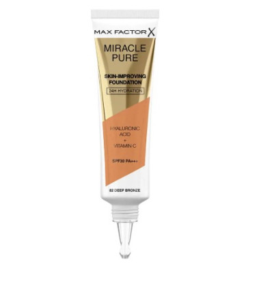 MAYBELLINE MIRACLE PURE skin-improving base de maquillaje 82 DEEP BRONZE 30 ml