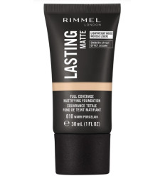RIMMEL LASTING MATTE BASE DE MAQUILLAJE 010 WARM PORCELAIN 30 ml