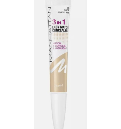 MANHATTAN 3 EN 1 EASY MATCH CONCEALER 35 SOFT PORCELAIN 7 ml