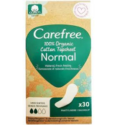 CAREFREE PROTEGESLIPS 100 % ORGANIC NORMAL 30 unidades