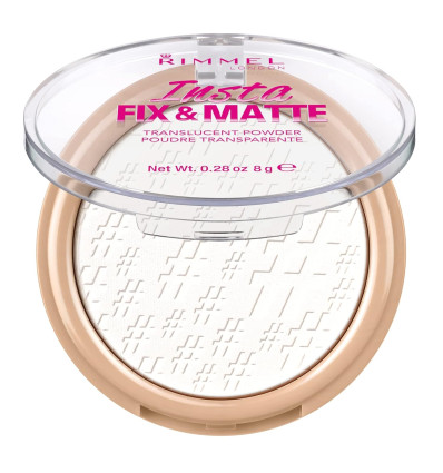RIMMEL INSTA FIX&MATTE POLVO COMPACTO 001 TRANSLUCENT 8 g