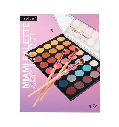 TECHNIC MIAMI EYESHADOW PALETTE & BRUSHES R 995205