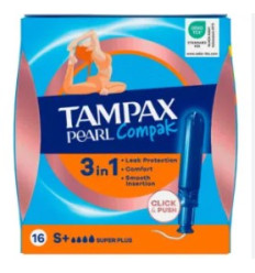 TAMPAX PEARL COMPAK SUPER PLUS 16 UNIDADES