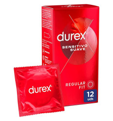 DUREX SENSITIVO SUAVE REGULAR FIT PRESERVATIVOS 12 UNIDADES