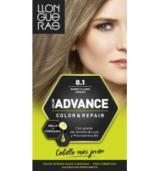 LLONGUERAS ADVANCE TINTE 8.1 RUBIO CLARO CENIZA LLONGUERAS ADVANCE TINTE 8.1 RUBIO CLARO CENIZA