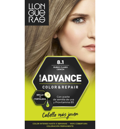 LLONGUERAS ADVANCE TINTE 8.1 RUBIO CLARO CENIZA