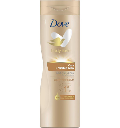 DOVE VISIBLE GLOW LOCIÓN AUTOBRONCEADORA FAIR- MEDIUM SKIN 400 ml