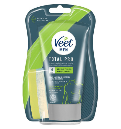 VEET MEN TOTAL PRO CREMA DEPILATORIA DE DUCHA 150 ml