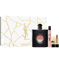 YVES SAINT LAURENT BLACK OPIUM EDP 90 ml SPRAY + EDP 10 ml + LIPSTICK 1.3 g