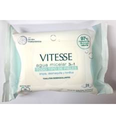 VITESSE AGUA MICELAR 3 EN 1 TOALLITAS DESMAQUILLANTES 25 unidades