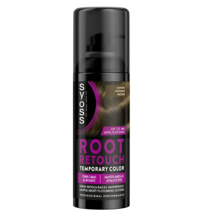 SYOSS ROOT RETOUCH CUBRE CANAS AL INSTANTE CASTAÑO OSCURO 120 ml