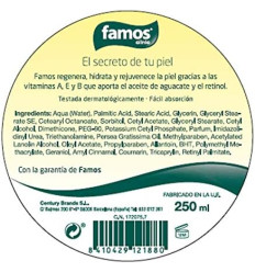 FAMOS CREMA DE MANOS REGENERADORA CON ACEITE DE AGUACATE 250 ml